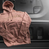 Luxurious Pink & Gold Embroided Hoodie On Black Jeep