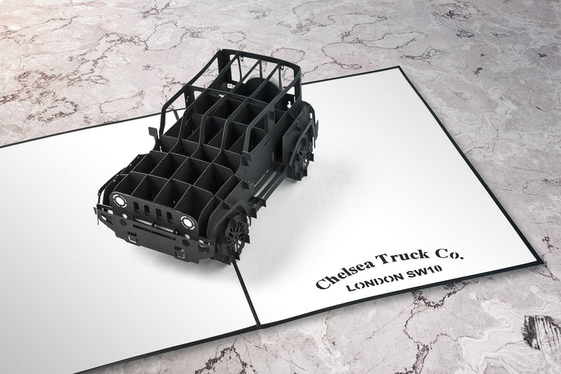 Jeep Wrangler Black Hawk 3D Greeting Card By Chelsea Truck Company