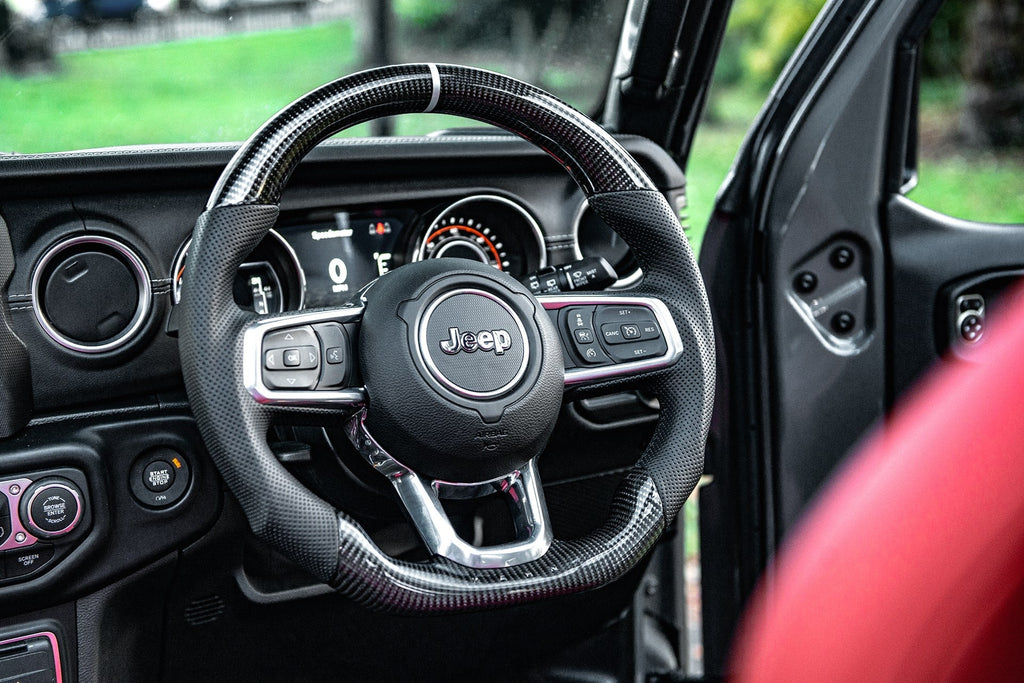 Jeep Wrangler JL (2018Present) Carbon Sports Steering Wheel with Kahn