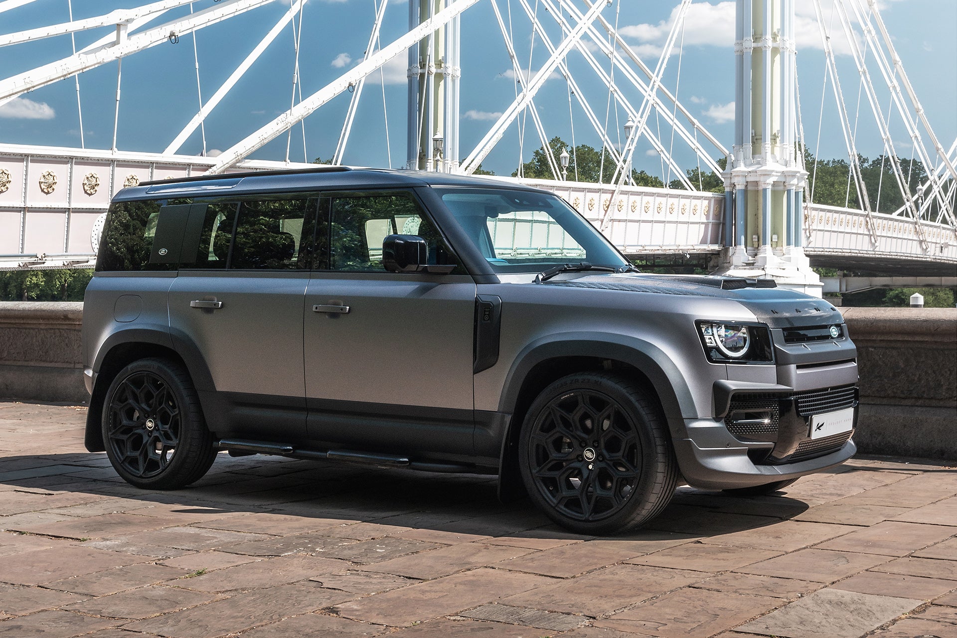 Range Rover Defender Gray Land Rover Defender 110 - Satin Grey Exterior - Project Kahn