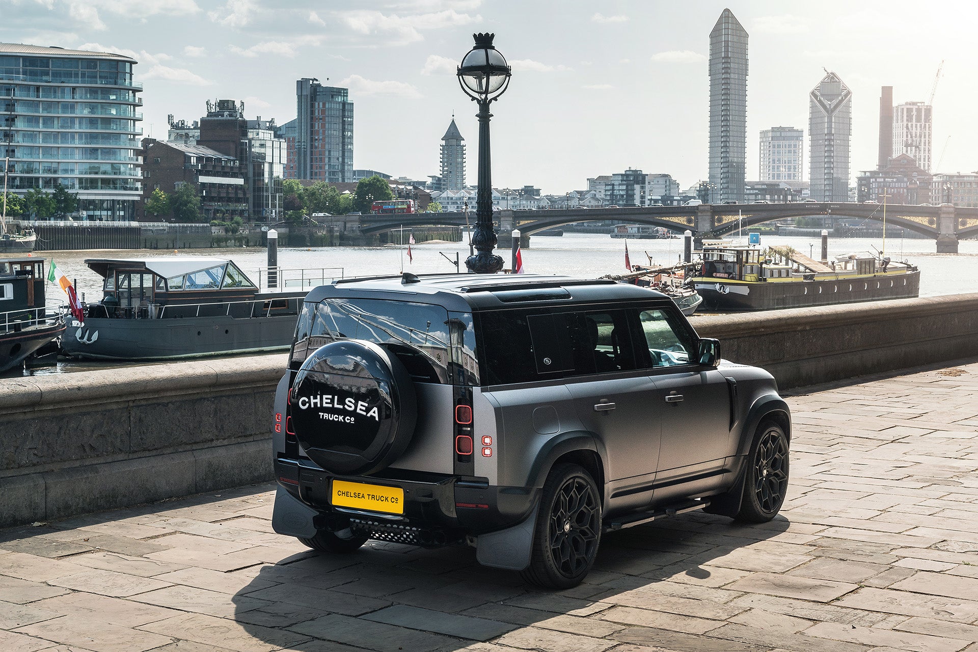 Range Rover Defender Gray Land Rover Defender 110 - Satin Grey Exterior - Project Kahn