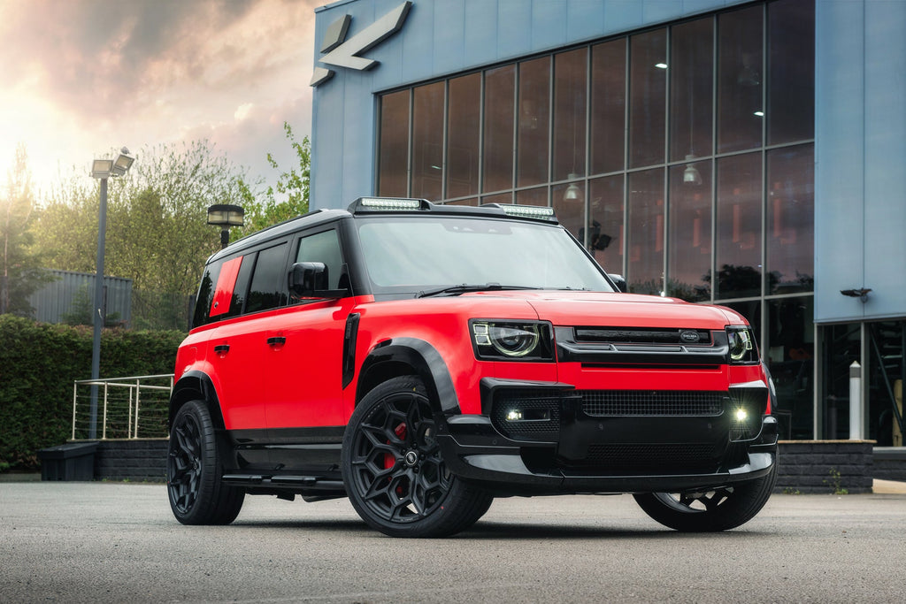 Red Land Rover Defender