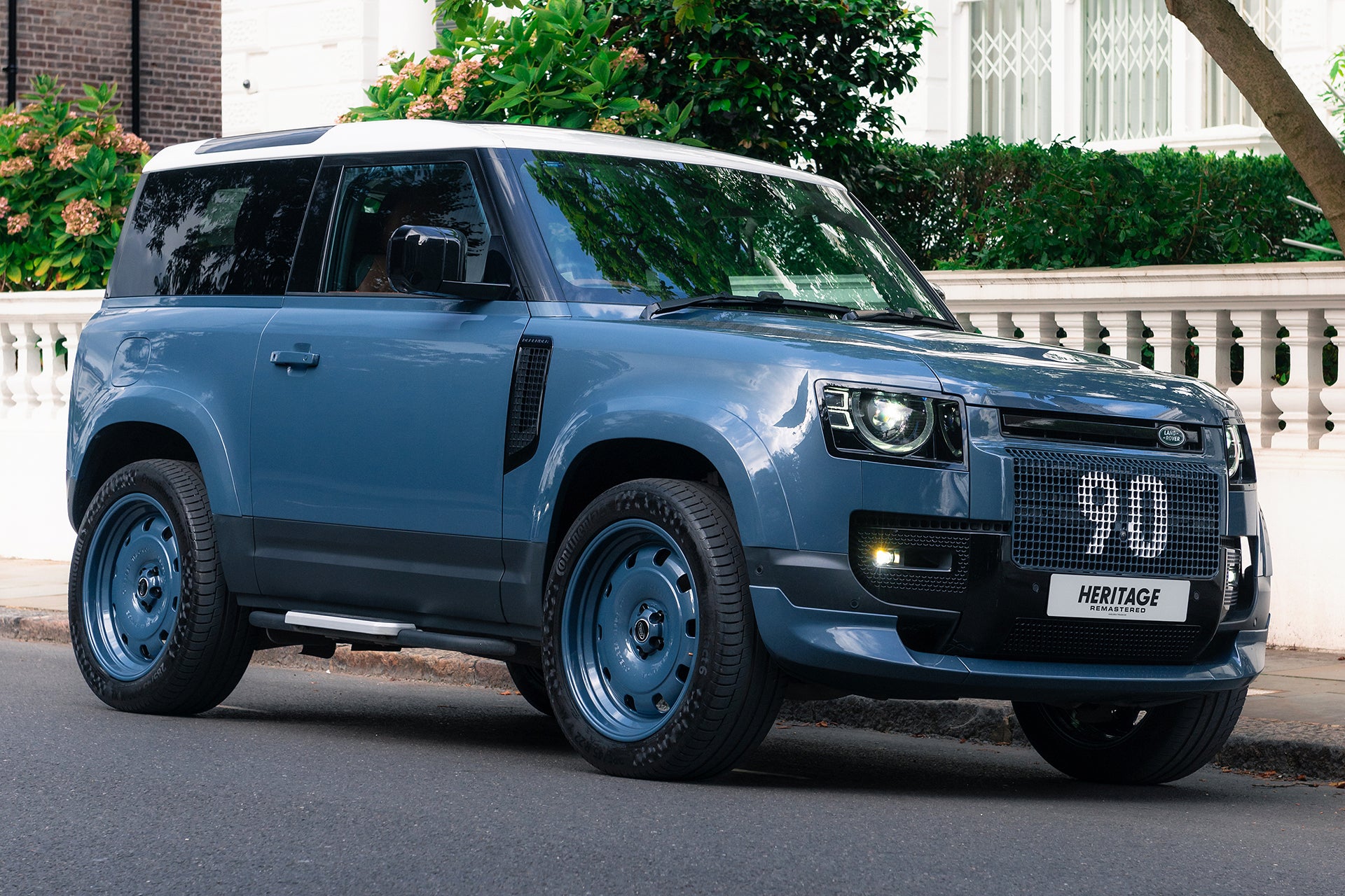Diffender 90 Project Land Rover Defender 90 Heritage - Blue Exterior & Tan Interior ...