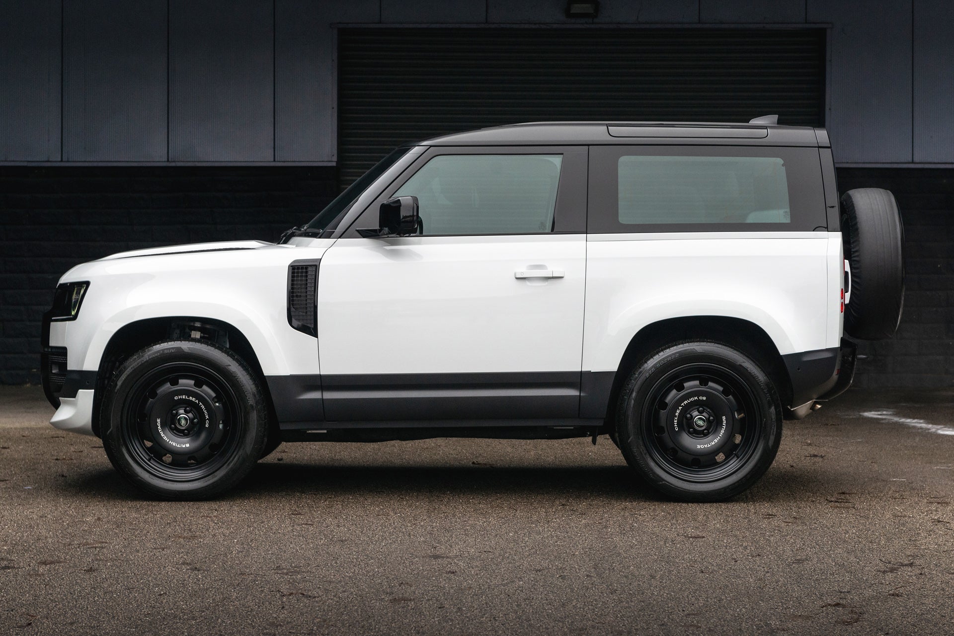 White Defender Customize Land Rover Defender 90 Heritage - White Exterior & Tan Interior ...