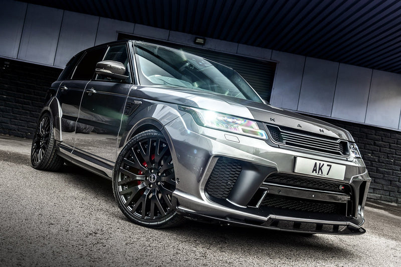 Wider View Of The Satin Black SVR Wheels Customized By Kahn 