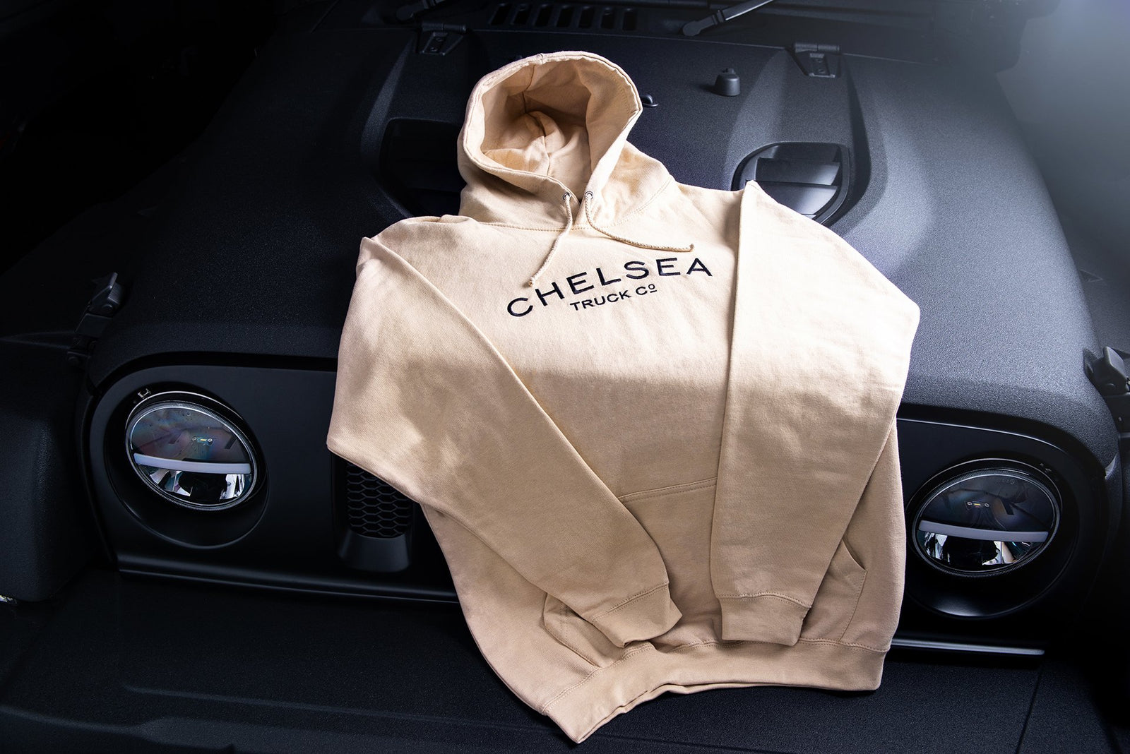 Chelsea Truck Co Desert Sand with Black Embroidery Hoodie