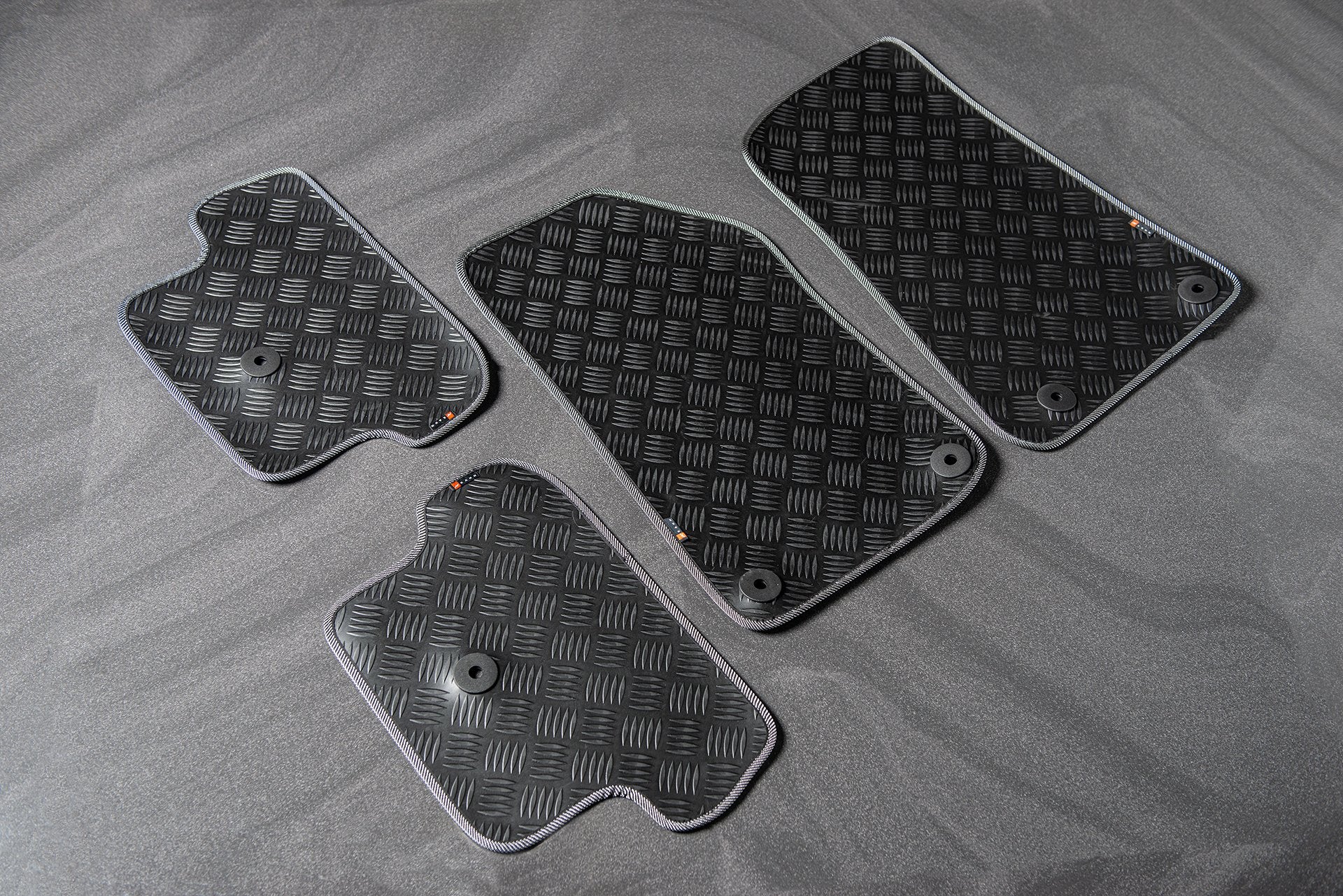 Jeep Wrangler Jl (2018-Present) Chequered Rubber Mats - 2 Door by Chelsea Truck Company - Image 651