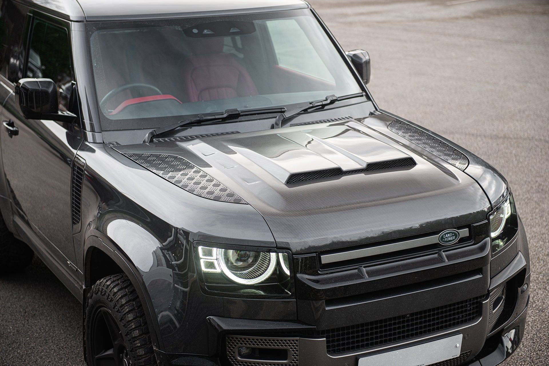 Land Rover Defender (2020 Onwards) Exposed Carbon Vented Bonnet ...