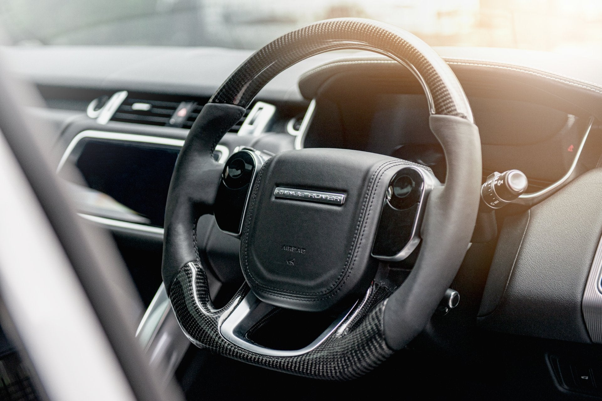 Exposed Carbon Steering Wheel For Range Rover Sport ( 2018 - 2022 ) Tailored By kahn