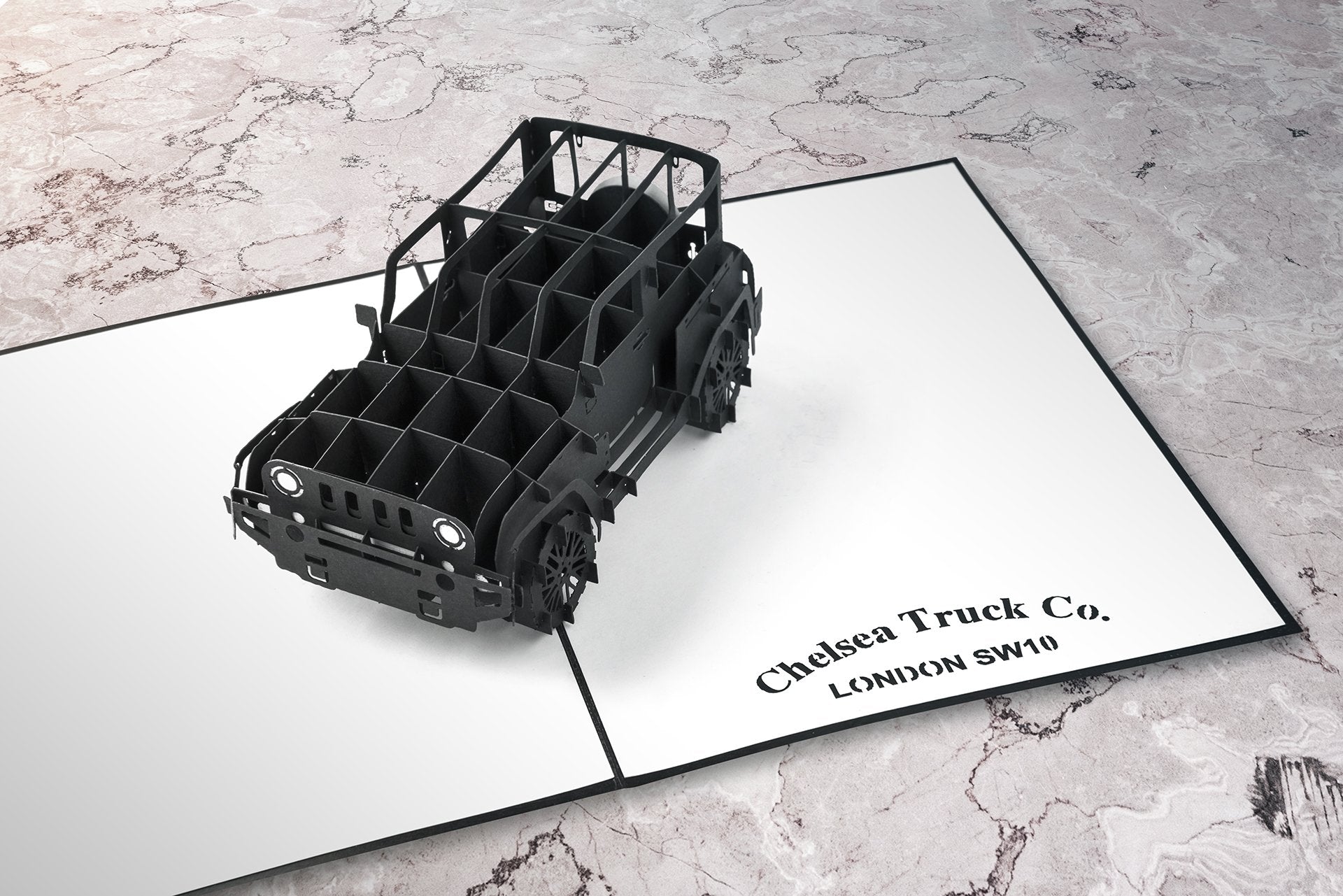 Chelsea Truck Co Jeep Wrangler Black Hawk 3D greeting card