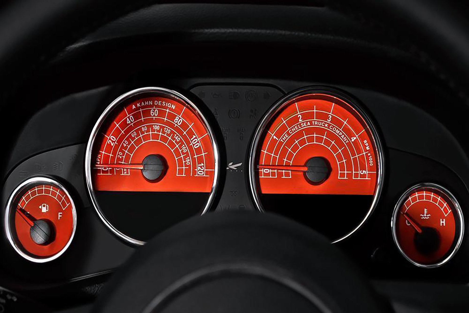 Jeep Wrangler Jk (2007-2018) Speedo Dials in Red & White by Chelsea Truck Company 