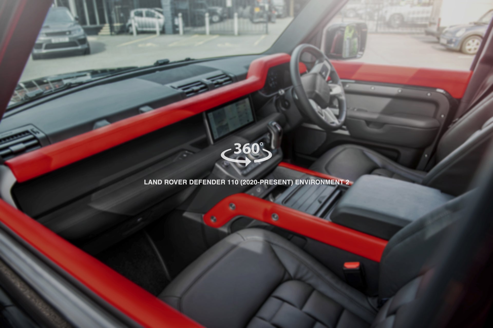 360-degree tour of Land Rover Defender 110 with Volcanic Red leather