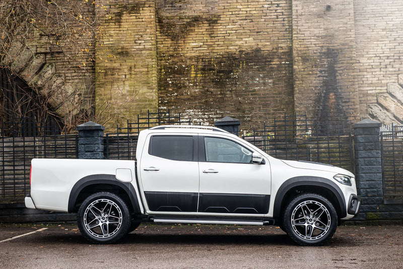 Wide Angle Of Mercedes Benz X-Class (2019-Present) Bodyguard Sculpted Door Moldings by Kahn 