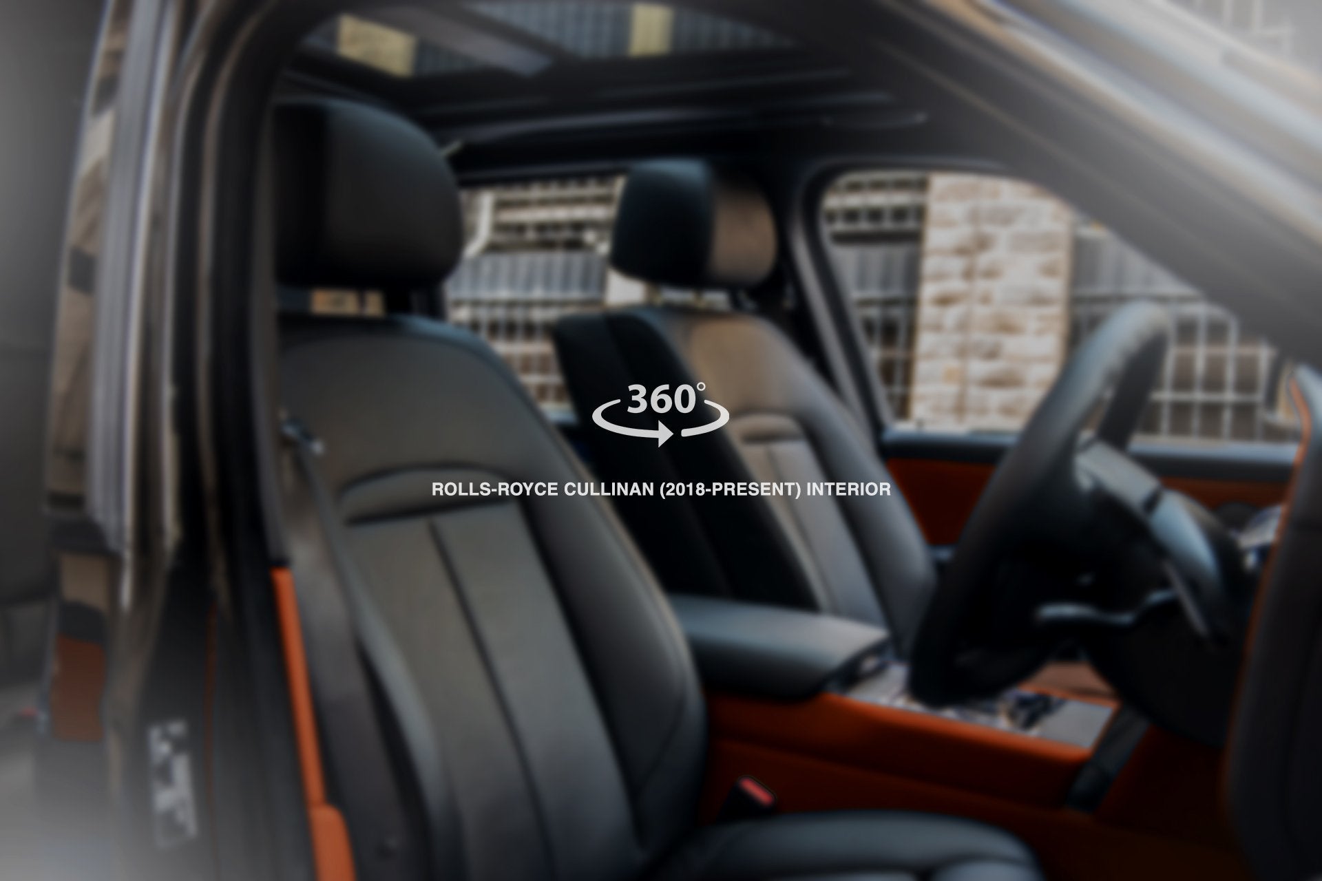 Bespoke Orange Leather Interior 360° Tour Suitable for Rolls-Royce Cullinan (2018-Present))5