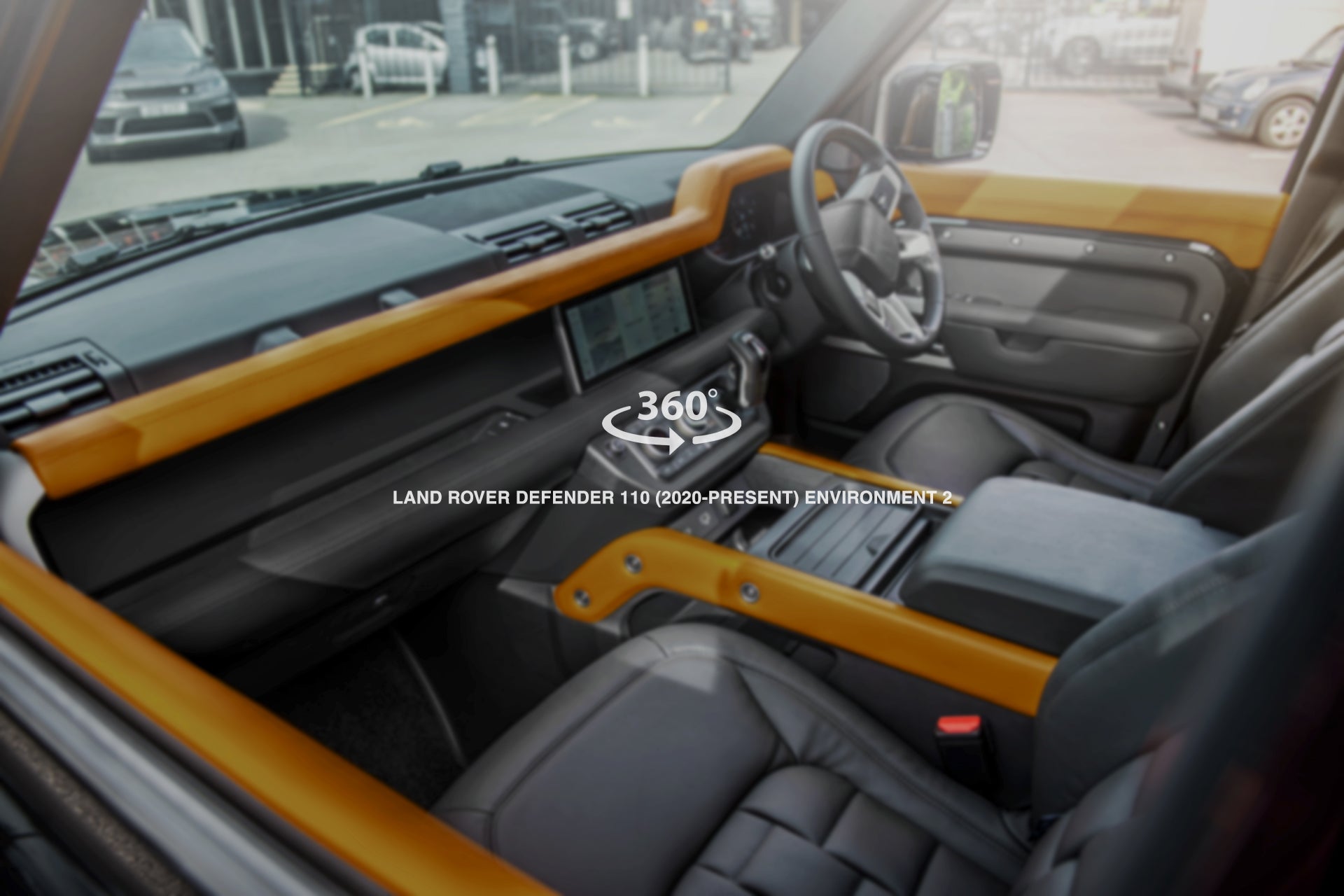 Wider view of the Land Rover Defender 110 (2020-Present) Environment 2: Upper and Lower Interior 360° Tour
