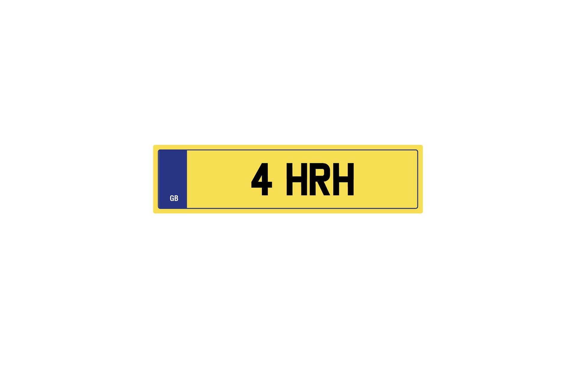 4 HRH - Private Number Plate For Sale by Project Kahn